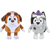 Bluey and Friends &ndash; 2 Pack Soft Stuffed Animals (Princess Muffin &amp; Winton), Approximately 6 Inches &ndash; Cuddly Plush Toys for Kids, Embroidered Faces, Travel Size, Gift for Toddlers Ages 3+