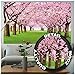 GREAT ART Photo Wallpaper – Cherry Blossom – Picture Decoration Spring Tree Avenue Nature Japan Landscape Sakura Bloom Tokyo Flowers Image Decor Wall Mural (82.7x55.1in - 210x140cm)