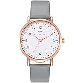 Wristology Maxi Numbers Womens Nurse Watch - Interchangeable Genuine Leather Strap Band - Large Easy to Read Boyfriend Size with Second Hand Men, Nurses, Teachers, Olivia