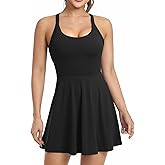 JAFINSY Womens Workout Tennis Dress with Built in Shorts and Bra Athletic Golf Activewear for Exercise