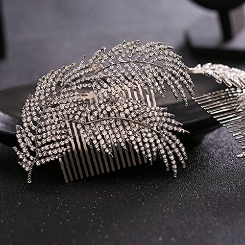 Charm Rhinestone Crystal Hair Clip Comb For Bridal Women Classical Vintage Bride Hairpin Wedding Slides
