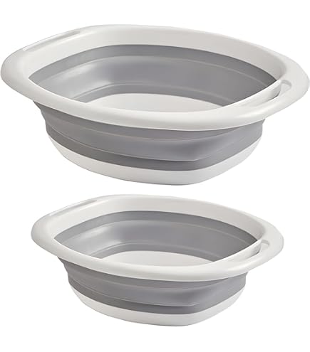 Lot de 2 lavabos Pliables et Polyvalents, légers et Pliables, for