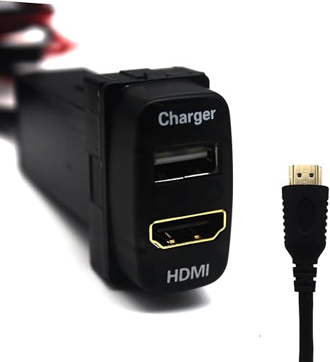 Amazon Co Jp Mitsubishi Usb Port Car Charger Hdmi Socket Motong Car Usb Charger For Iphone X 8 7 6 5 Ipad Samsung Lg Huawei And More Car Bike Products