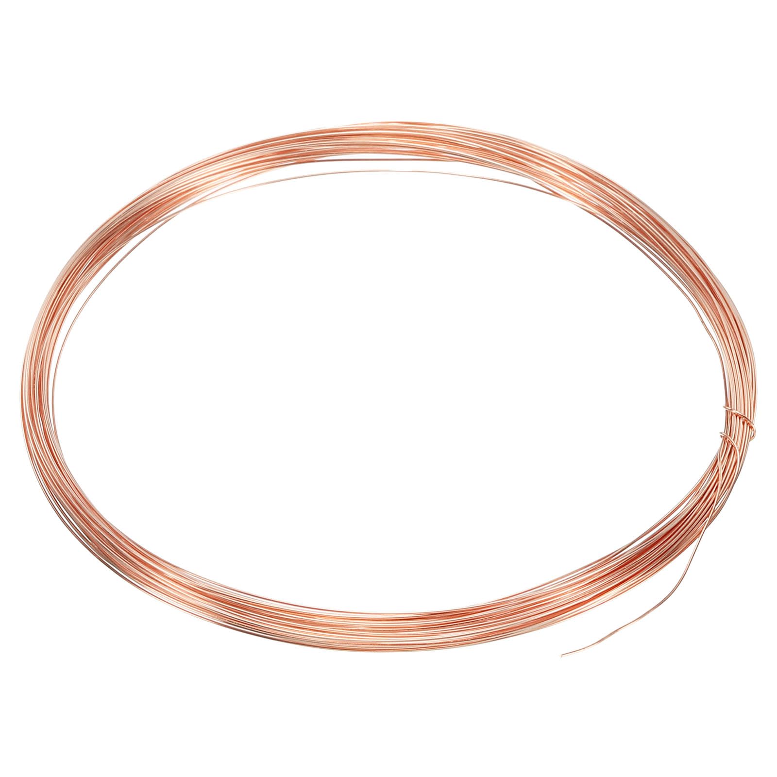PATIKIL 32.8 Feet Solid Bare Copper Wire, 27 Gauge 99.9% Pure Copper Wire 0.4mm Soft Beading Wire Metal Plant Stem Ties for Jewelry Craft (10m)