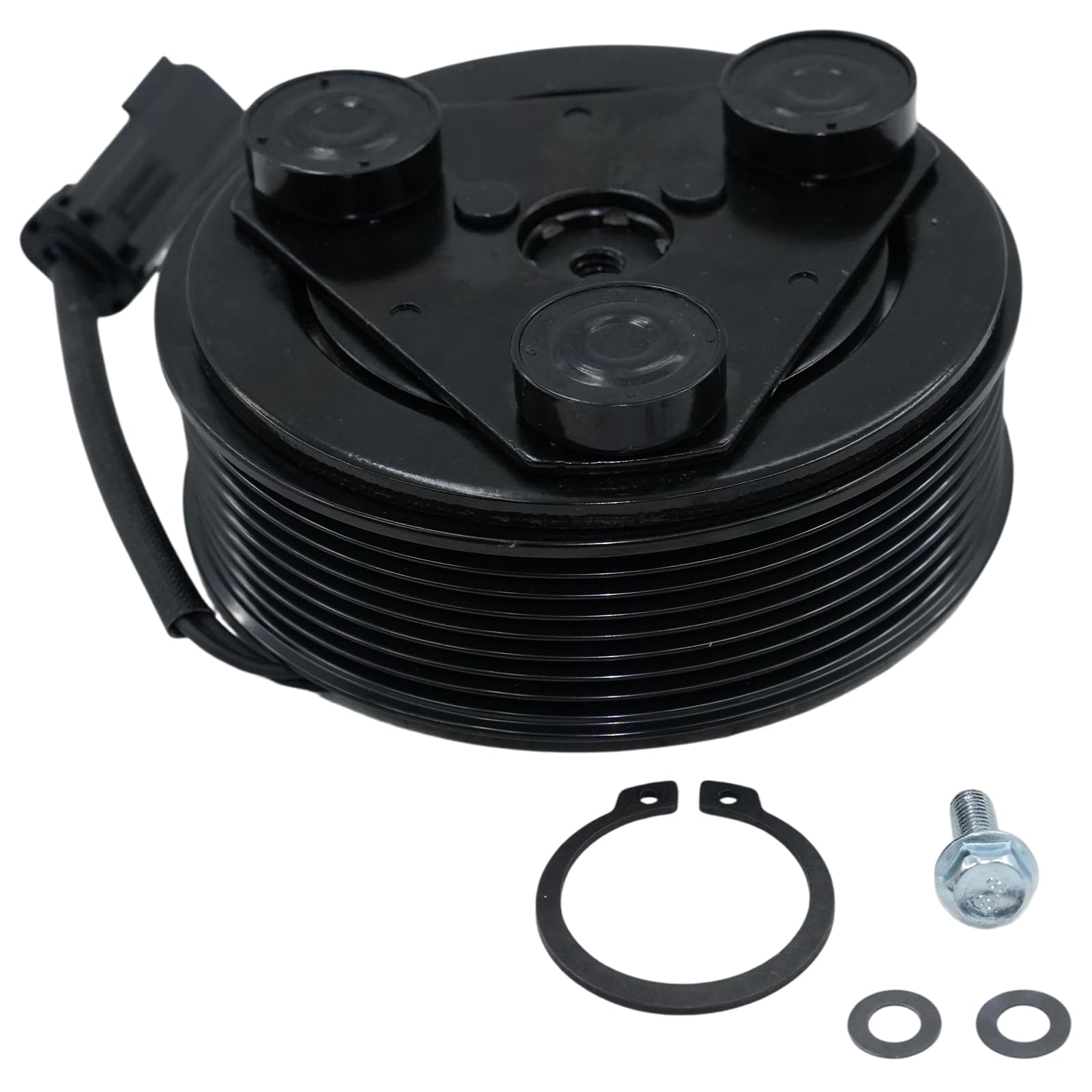 Photo 1 of REVOTUNE AC Compressor Clutch Assembly Kit w/Pulley Coil Compatible with Dodge Ram 2500/3500 2006-2009 5.9L/6.7L L6, 4500/5500 2008-2009 6.7L L6 Replaces 55111411AE 55111411AF
