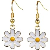 Daisy Earrings Daisy Gifts For Women Daisies Dangle Flower Earrings Daisies Jewelry For Women Floral Earring