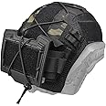 Tactical Fast Helmet Cover Set and Tactical Helmet Battery Pouch Counterweight Pouch Fit Size M/L Fast PJ BJ MH Helmet