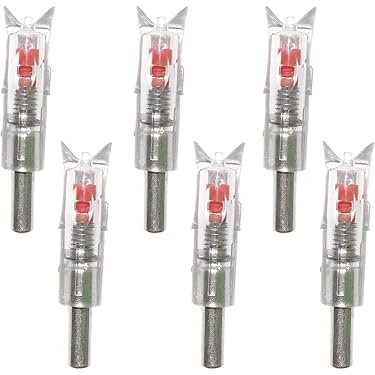 6 Encoches De Tir LED Pour Arbalète - Compatible Flèches 7.6 Mm, Allumage Automatique, Neuf