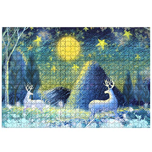 Peradix 1000 Piece Wood Jigsaw Puzzle Adults /Kids /Children - Wooden Puzzle for Adult Reduced Pressure Toy Gift - Education Toys Gift -(Deer)