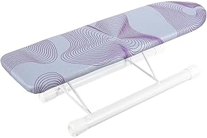 JOINPAYA Small Tabletop Ironing Board with Anti-Slip Bottom and Cloth Surface, Easy to Store for Apartment