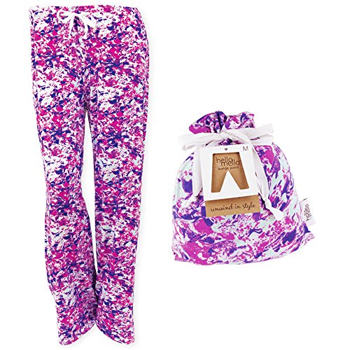 Hello Mello Trendy Womens Loungewear Pants With Luxurious Soft Fabric and Adjustable Elastic Waistband - Nerve Reserve (Medium/Large)
