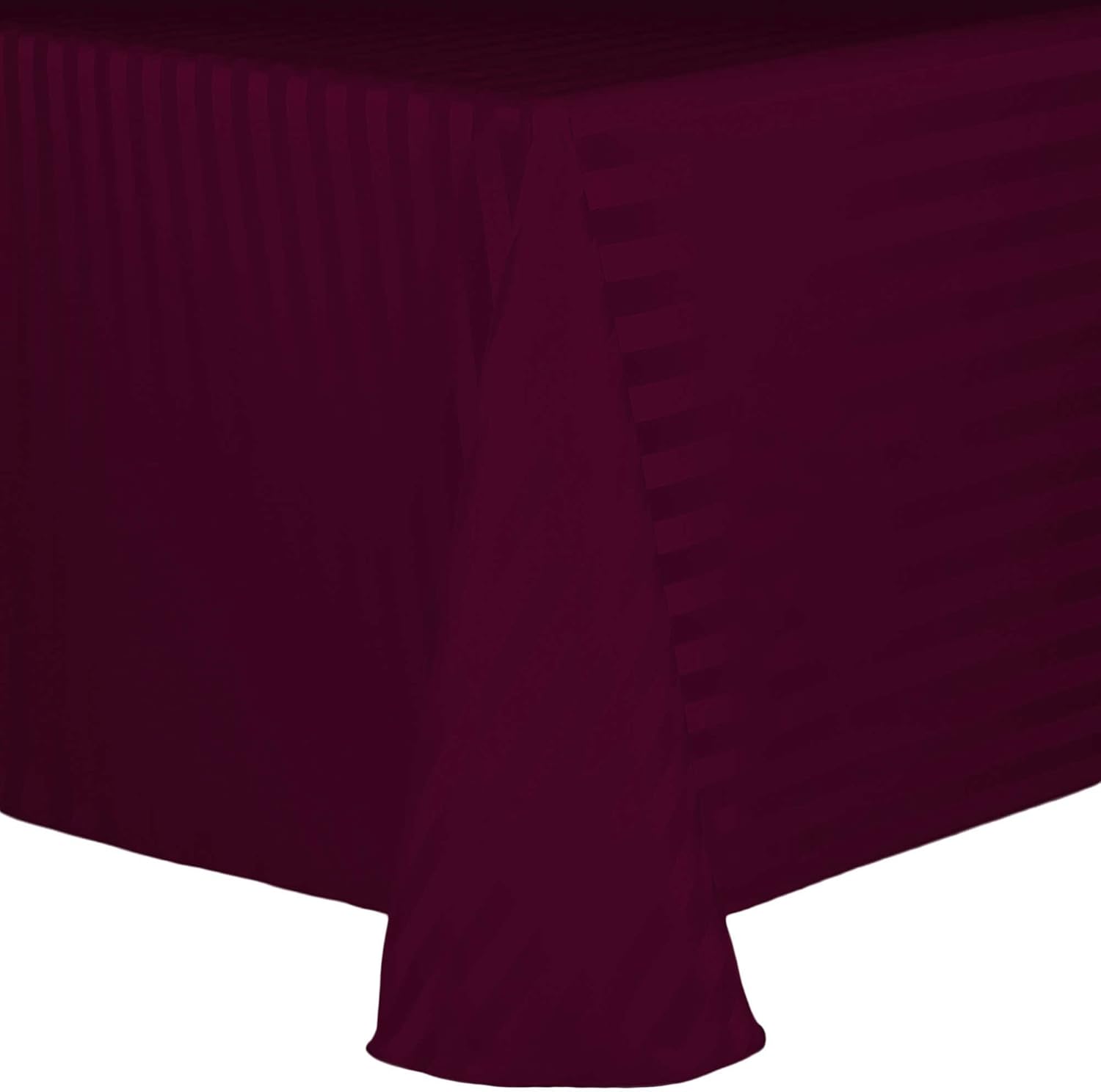 Ultimate Textile SatinStripe 52 x 70Inch Oval Tablecloth