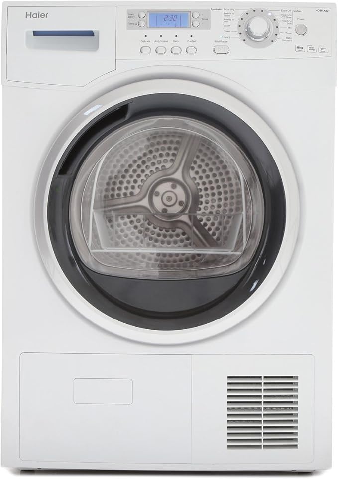 Haier HD80A82 8kg A++ Freestanding Heat Pump Condenser Tumble Dryer