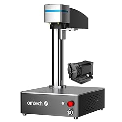 OMTech 60W MOPA Fiber Laser Engraver with Rotary