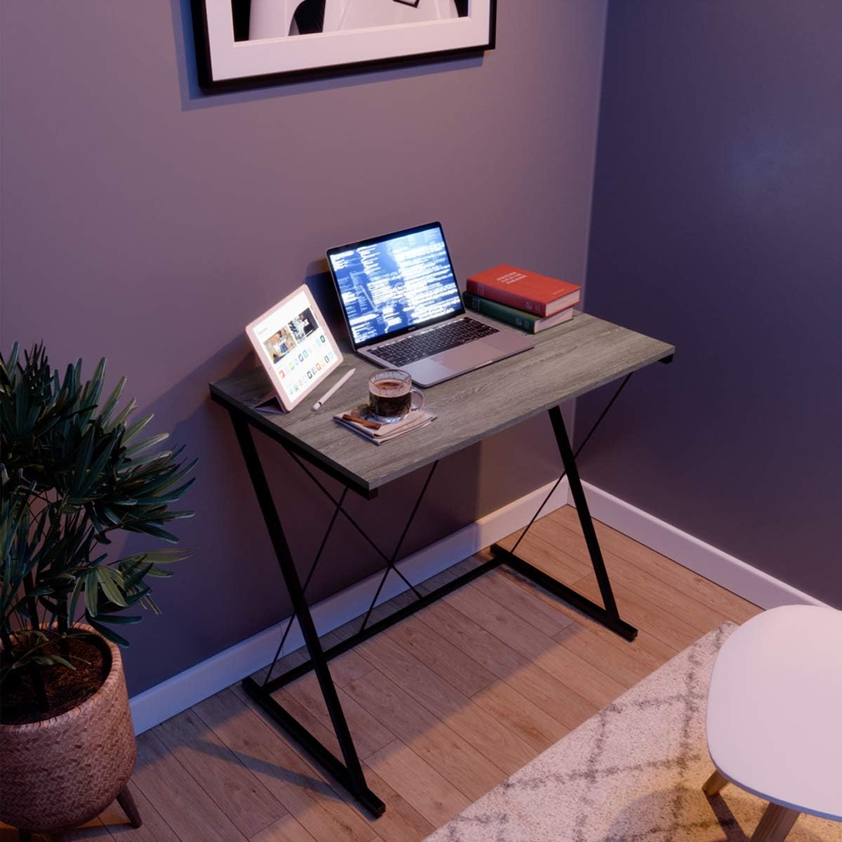 Domy Home Writing Computer Desk Simple PC Laptop Table Workstation for Home Office, Easy Assembly: Kitchen & Dining