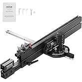 VEVOR Precision Miter Gauge, Standard Slot 3/4'' x 3/8'', Aluminum Alloy Table Saw Miter Gauge with 19-35 in Grating 15 Angle