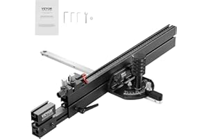 VEVOR Precision Miter Gauge, Standard Slot 3/4'' x 3/8'', Aluminum Alloy Table Saw Miter Gauge with 19-35 in Grating 15 Angle