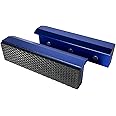 TRISENSE 4" Vise Jaws, Universal Soft Vice Jaws Pads Covers with Magnetic, Multi-Purpose Protector for Any Metal Vice, 1 Pair, Cobalt Blue