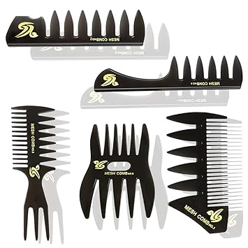 Amazon Com Men Hair Comb 5 Pcs Professional Retro Styling Comb