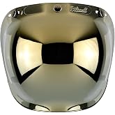 Biltwell Bubble Shield Gold Mirror - Anti-fog, Scratch Resistant, UV/A UV/B Resistant