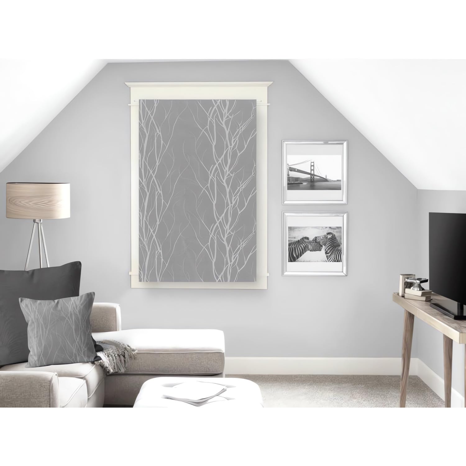 Soleil d'ocre "Liane Net Curtain Polyester Grey 60 x 90 cm โ image 1