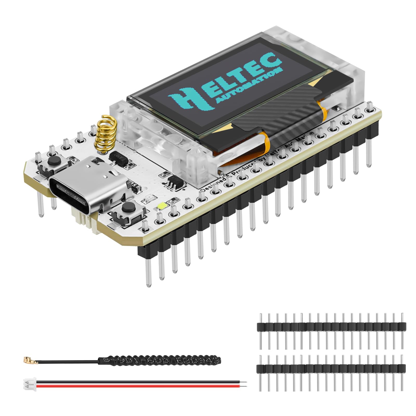 Photo 1 of YELUFT 1 Pack ESP32 LoRa V3 Development Board with 915MHz LoRa Antenna Integrated WiFi Bluetooth SX1262 CP2102, 0.96-inch OLED Display, Type-C Interface for Meshtastic