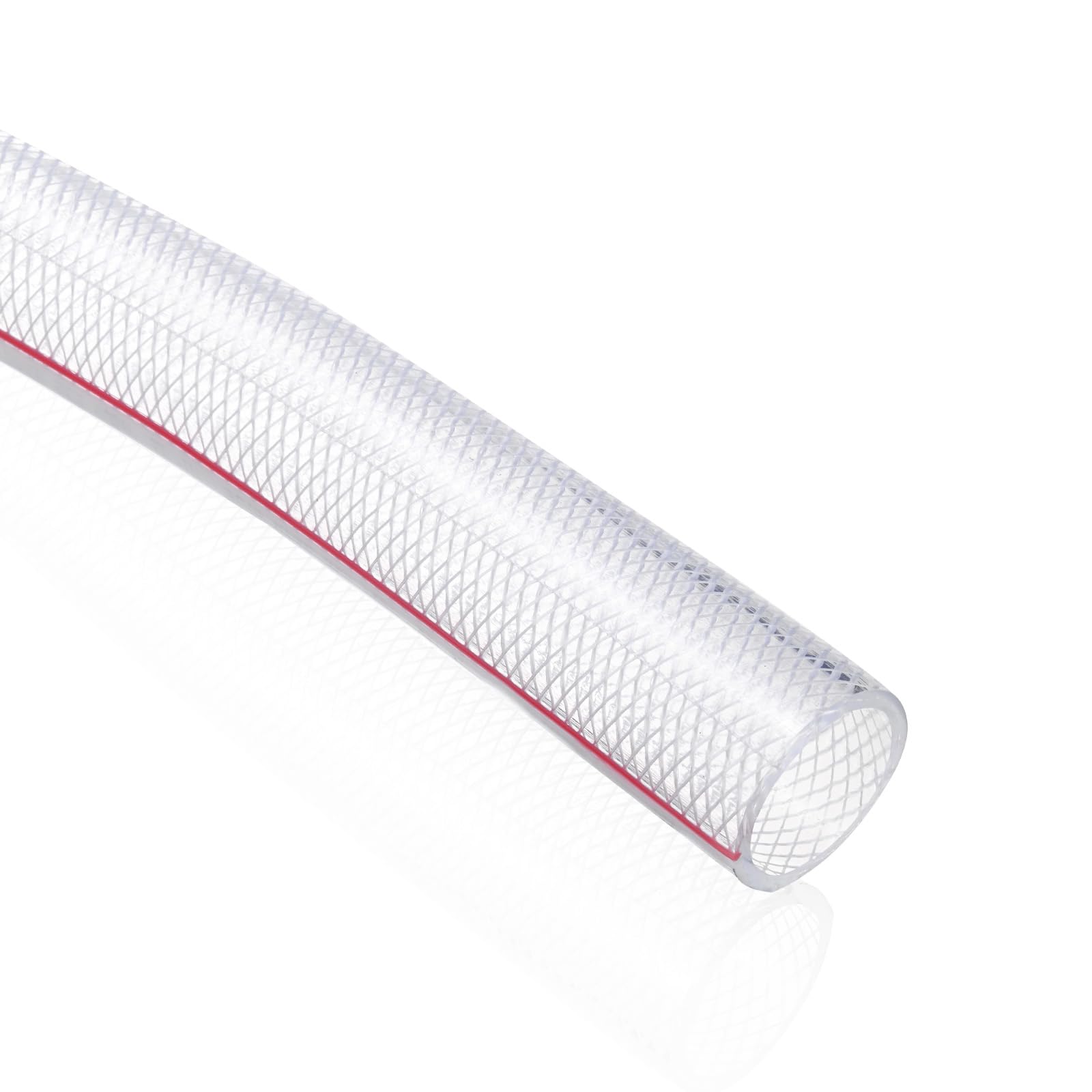 Photo 1 of M METERXITY Clear Tubing, 1-1/2" ID x 10 ft High Pressure Braided Clear Flexible PVC Tubing for Water, Oil, Air Lines Dispensing