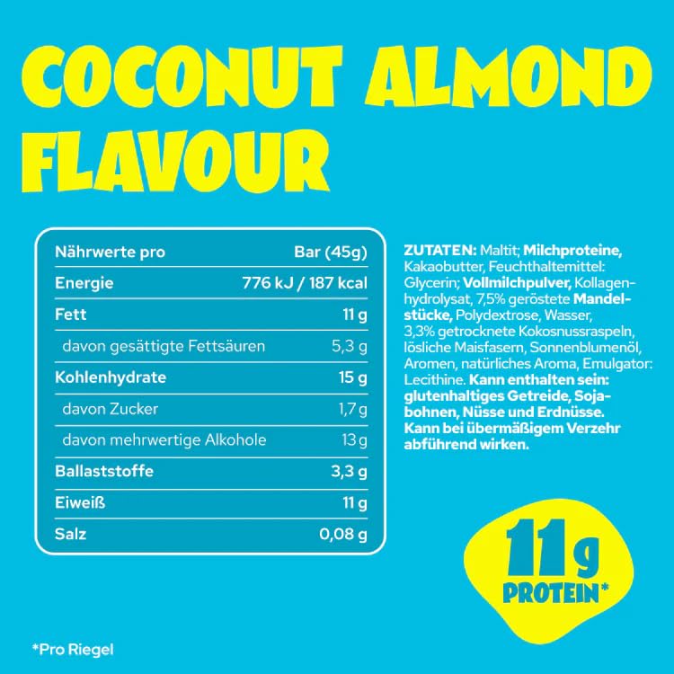 ahead Protein Riegel | Mix Box | 12 x 45g Extra softer Protein Riegel mit cremigem Kern | Low Carb Eiweißriegel ohne Zuckerzusatz & ohne Palmöl 5