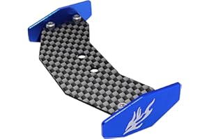 FACCNOY Lightweight Carbon Fiber RC Tail Wing Aluminum RC Rear Wing for Losi 1/24 Micro-B 2WD Buggy High-Performance Upgrade Parts (Blue)