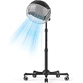 TASALON Ionic Hooded Hair Dryer - 1875W Bonnet Dryer with 3 Temperature Settings - Portable Standing Dryer for Home and Salon