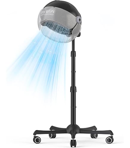 Standing hair dryer with height adjustable, hair dryer hood with