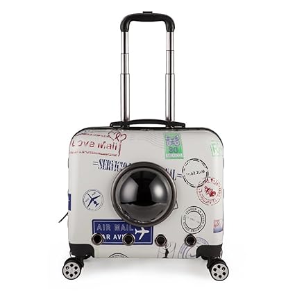 CWBB hundetrolley Rucksack,Transporttasche Katze mit Rollen,Haustier bag Reisekoffer Trageboxen box Brust Backpack