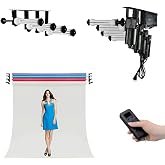 Fotoconic 4 Roller Motorized Electric Wall Ceiling Mount Background Support System with Remote