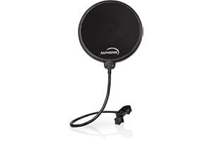 Auphonix Pop Filter for Mic - 6-inch Diameter, Dual Layered Microphone Pop Screen for Studio Recording, Podcasts and Streaming - MPF-1﻿
