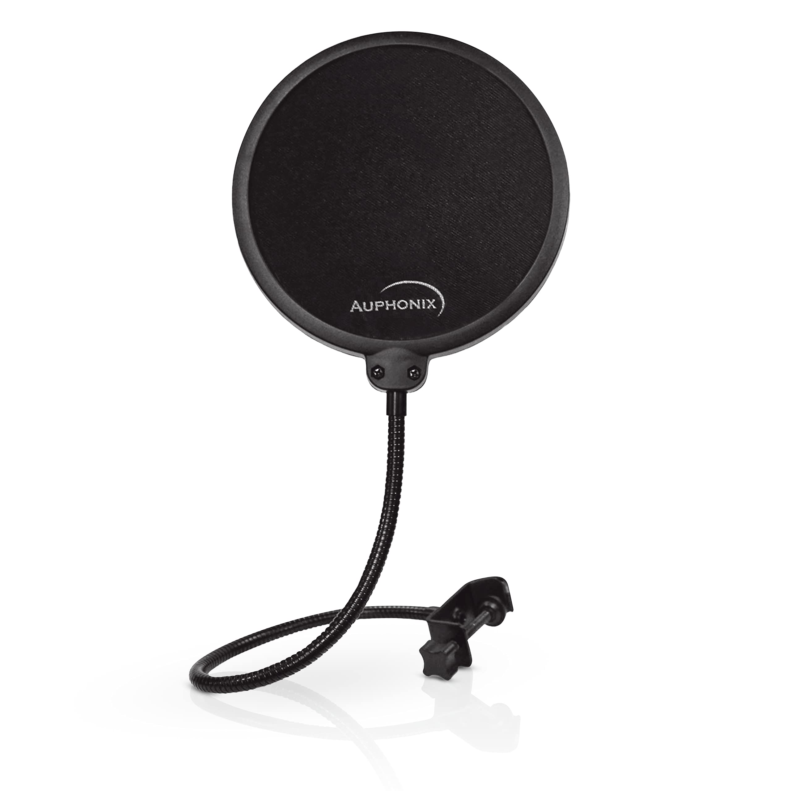 Auphonix Pop Filter for Mic - 6-inch, Dual-Layered Microphone Screen Compatible w/Blue Yeti, Snowball and Nano - Mic Pop Filter for Podcasts and Streaming - MPF-1
