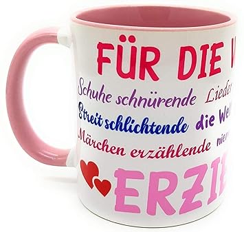 Danke Tasse Erzieherin Kindergärtnerin Mit Geschenk Verpackung Sprüche Abschiedsgeschenk Geburtstags Geschenk Kaffeebecher Farbe Rosa