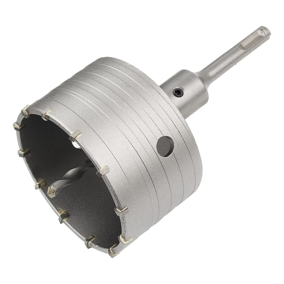 Meccion Carbide Hole Saw Drill Bit, Tungsten Tips Hollow Hole Cutter for Brick, Concrete, Cement Stone Wall (95mm+110mm SDS Plus Adapter)