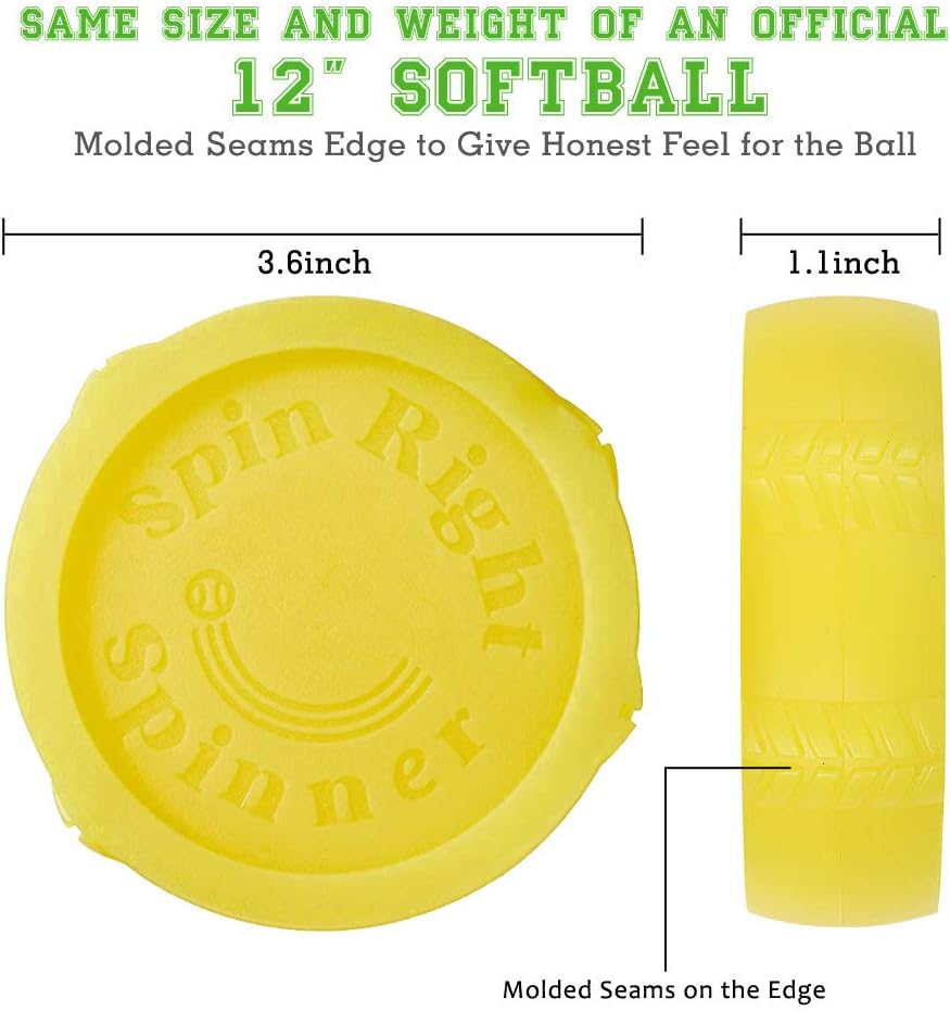 Spin Right Softball Spinner Fastpitch for Pitcher Overhand Thrower Training Aid Equipment, Perfect for Pitching & Throwing, Used at Top Collegiate Programs, 1 Pack : Sports & Outdoors