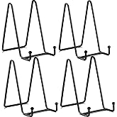 Plate Stands for Display 4 Pack 6 Inch - Iron Plate Display Stand Picture Stand Metal Picture Frame Stand - Plate Holder Stan