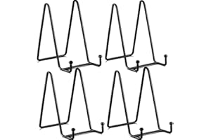 Plate Stands for Display 4 Pack 6 Inch - Iron Plate Display Stand Picture Stand Metal Picture Frame Stand - Plate Holder Stan