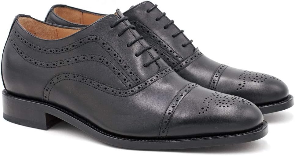 Elevator Shoes With Invisible Insole, height Increasing Shoes For Men. Be Taller 2.75 inches/7 cm. Model Basilea