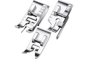 3 Pieces Stitch in Ditch Foot and 1/4 Inch Quilting Patchwork Presser Foot Set Suitable for Household Multi-Function Sewing M