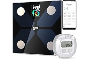 Slimpal Body Fat Measuring Tape and Smart Scale for Body Weight and Fat with APP Digital Bathroom Scale for Weight Loss, Body Composition and Circumference Analyzer