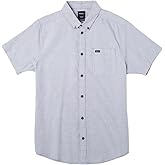 RVCA Mens Thatll Do Stretch Short Sleeve Woven Button Front Shirt