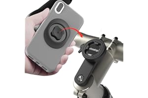 sincetop Bike Phone Mount, Mountain Bike Phone Holder with Adapter, Aluminum Bicycle Phone Mount for Bike MTB Road Bike Stem, Quick Attach/Detach Cycling Clamp for iPhone and More Cell Phones - Gen 2