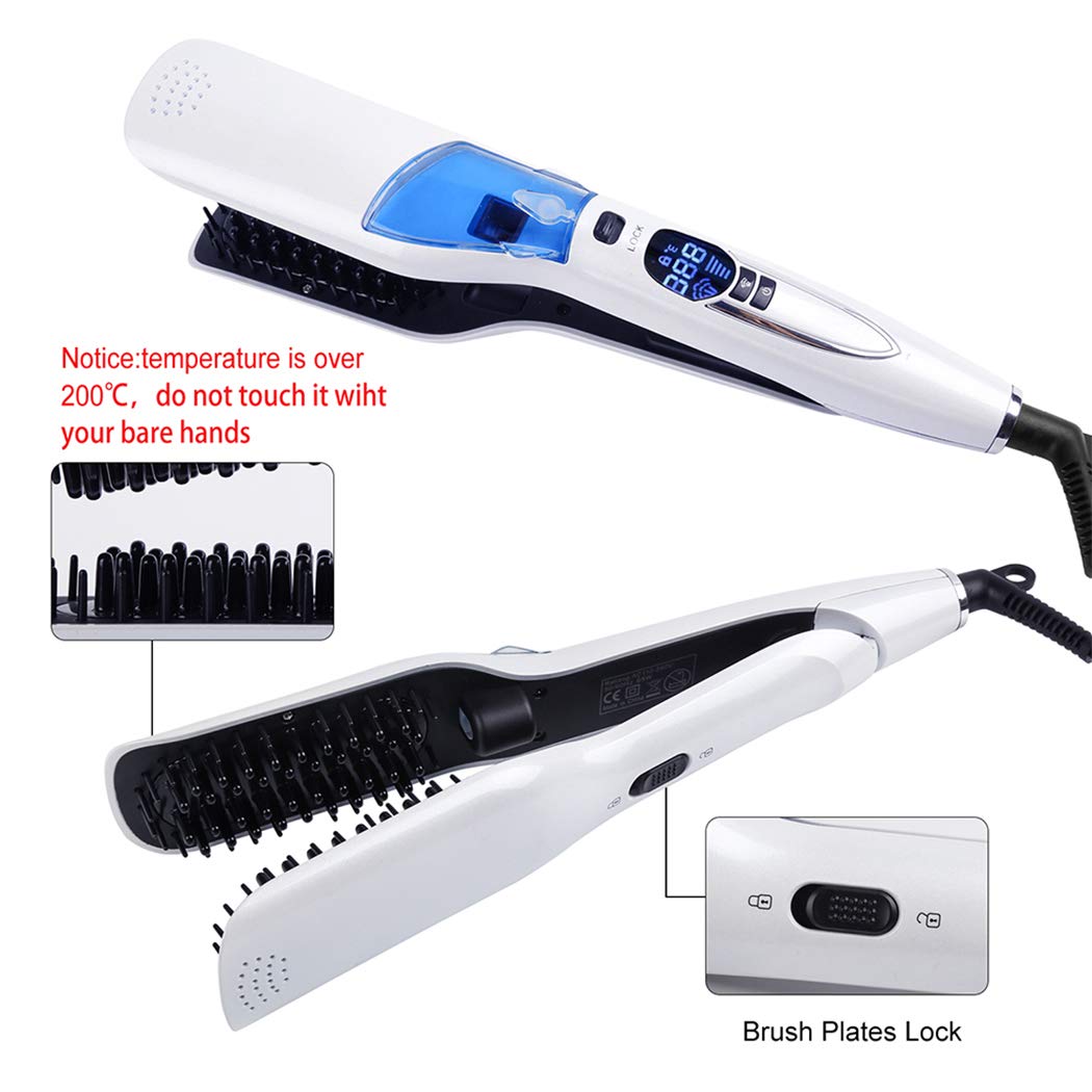 steam straightener with comb