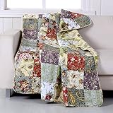 Greenland Home Blooming Prairie Quilted Patchwork Throw