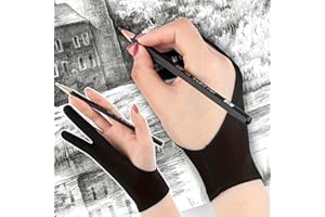 2-Finger Painting Gloves – Anti-Sweat & Anti-Wear Gloves for Artists, Ideal for Sketching, Oil Painting, and Digital Art