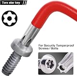 Anesty 9pc Torx Key Set T10-T50 Cr-V Steel Colour Coded Long L Keys view 6