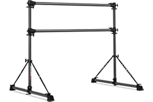 VITA VIBE VITA Barre Portable Freestanding Double Ballet Barre, Fit, Dark Mystic Gray, Aluminum | Adjustable Height, Made in USA, Home or Gym Exercise Equipment | Dance, Fitness, Pilates